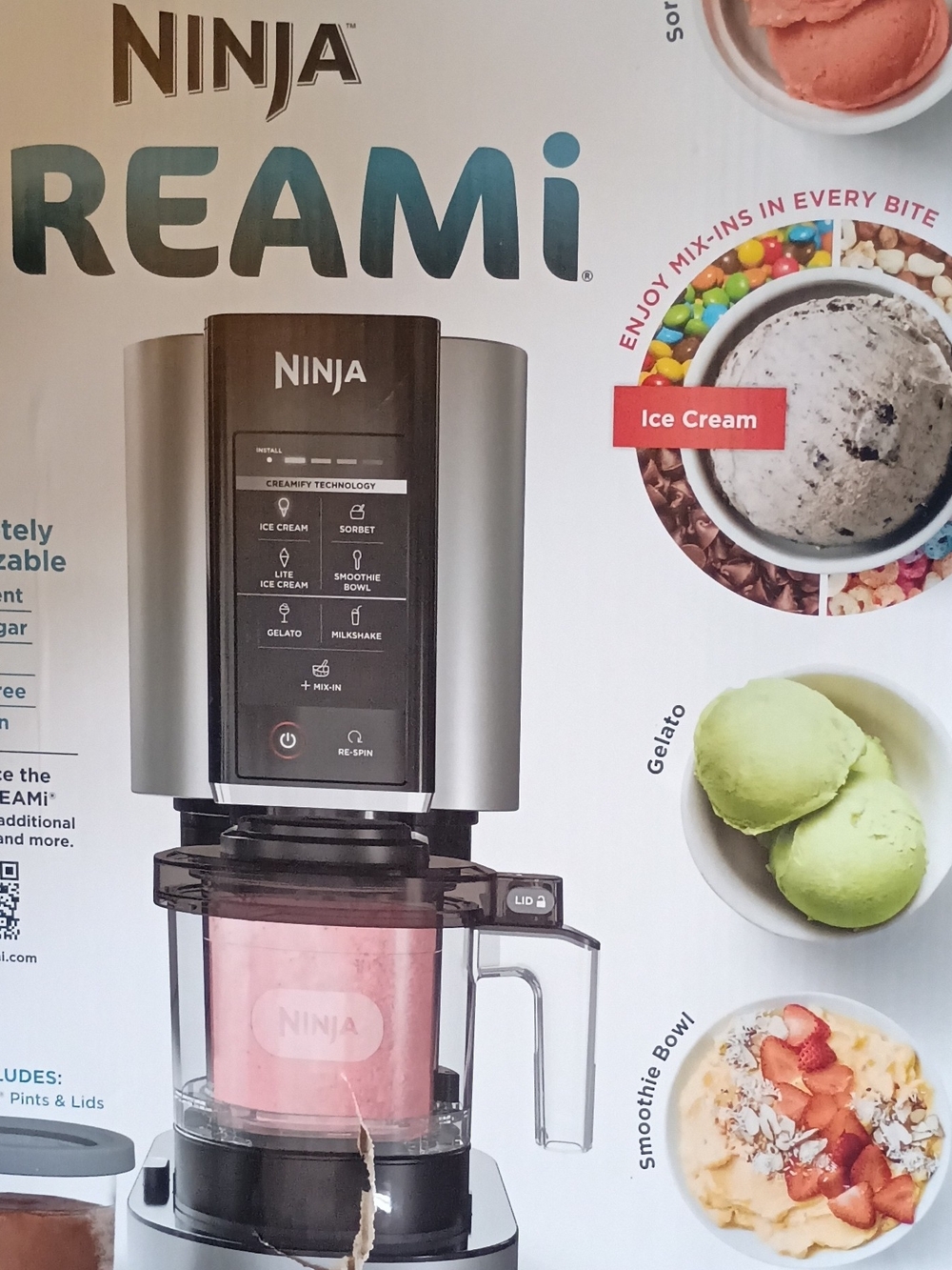 Ninja CREAMi Ice Cream Maker – Silver and Black